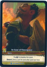 warcraft tcg extended art in case of emergency ea