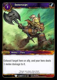 warcraft tcg war of the elements intercept