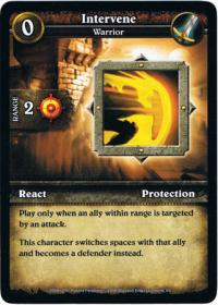 wow minis core action cards intervene
