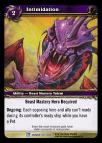 warcraft tcg fields of honor intimidation