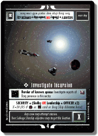 star trek 1e official tournament sealed deck investigate incursion