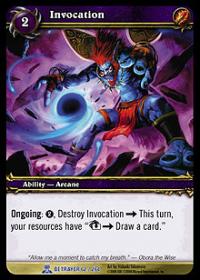 warcraft tcg servants of betrayer invocation