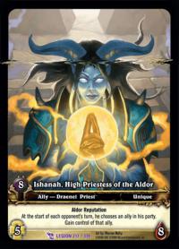 warcraft tcg extended art ishanah high priestess of the aldor ea