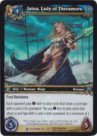warcraft tcg foil and promo cards jaina lady of theramore foil