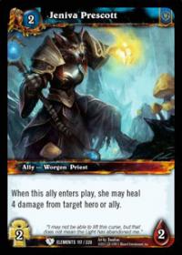 warcraft tcg war of the elements jeniva prescott