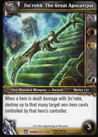 warcraft tcg fields of honor jin rohk the great apocalypse