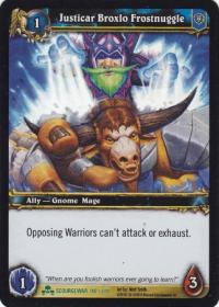 warcraft tcg foil and promo cards justicar broxlo frostnuggle foil