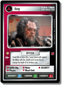 star trek 1e blaze of glory kang foil