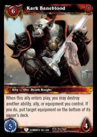 warcraft tcg war of the elements kark baneblood