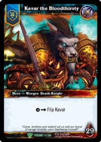 warcraft tcg foil hero cards kavar the bloodthirsty foil hero