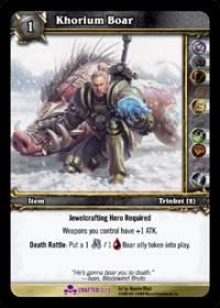 warcraft tcg crafted cards khorium boar