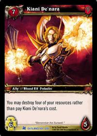 warcraft tcg fires of outland kiani de nara