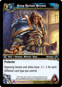 warcraft tcg scourgewar king varian wrynn