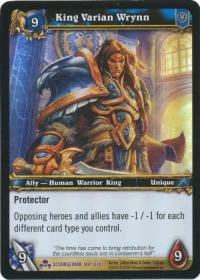 warcraft tcg foil and promo cards king varian wrynn foil