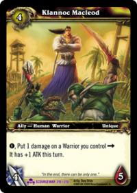 warcraft tcg scourgewar klannoc macleod