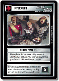 star trek 1e reflections 1 klingon death yell foil