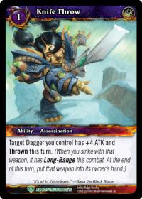 warcraft tcg battle of aspects knife throw