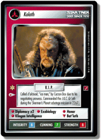 star trek 1e blaze of glory koloth foil