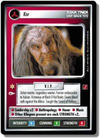 star trek 1e blaze of glory kor foil