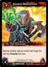 warcraft tcg betrayal of the guardian korgen skullcleaver