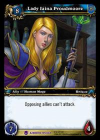 warcraft tcg heroes of azeroth lady jaina proudmoore