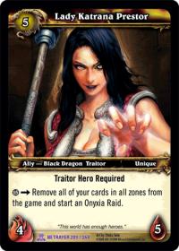 warcraft tcg archives lady katrana prestor foil