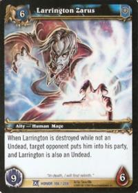 warcraft tcg fields of honor larrington zarus