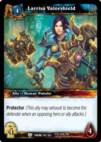 warcraft tcg throne of the tides larrisa valorshield