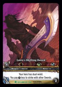 warcraft tcg extended art latros shifting sword ea