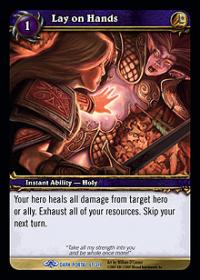 warcraft tcg the dark portal lay on hands