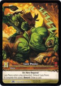 warcraft tcg extended art lazy peons ea