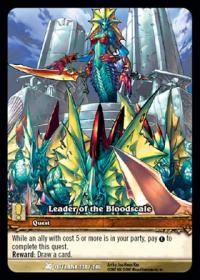warcraft tcg extended art leader of the bloodscale ea