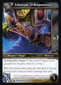 warcraft tcg wrathgate lifeblade of belgaristrasz