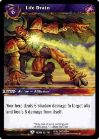 warcraft tcg reign of fire life drain