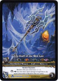 warcraft tcg extended art life staff of the web lair ea