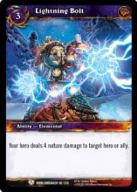 warcraft tcg worldbreaker lightning bolt