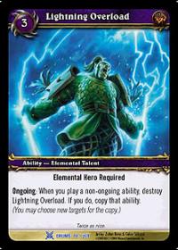 warcraft tcg drums of war lightning overload