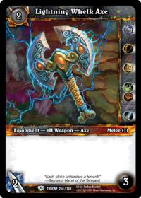 warcraft tcg throne of the tides lightning whelk axe