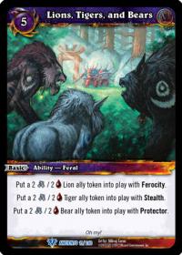 warcraft tcg war of the ancients lions tigers and bears