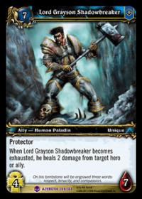 warcraft tcg heroes of azeroth lord grayson shadowbreaker