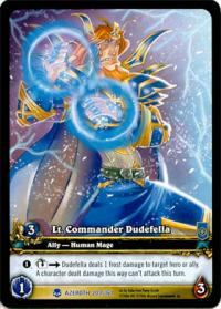 warcraft tcg extended art lt commander dudefella ea