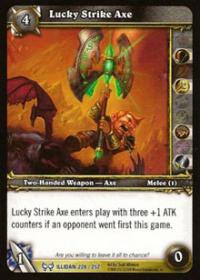 warcraft tcg the hunt for illidan lucky strike axe