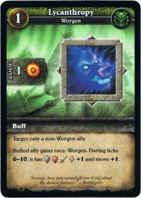 wow minis core action cards lycanthropy