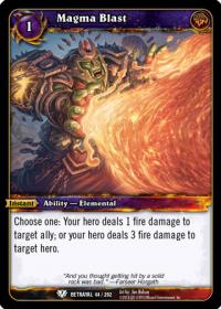 warcraft tcg betrayal of the guardian magma blast