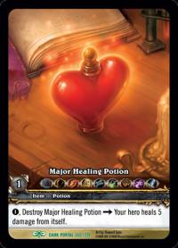 warcraft tcg extended art major healing potion ea