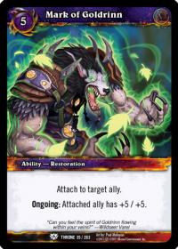 warcraft tcg throne of the tides mark of goldrinn