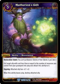 warcraft tcg crown of the heavens malfurion s gift