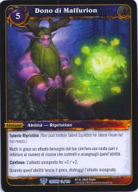 warcraft tcg crown of the heavens foreign malfurion s gift italian