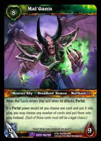 warcraft tcg reign of fire mal ganis