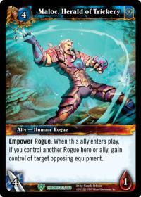 warcraft tcg throne of the tides maloc herald of trickery